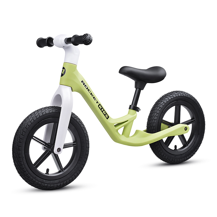 Беговел 12" Rocket, колеса надувные, рама нейлон, цвет салатовый