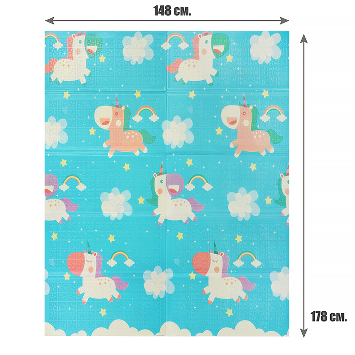 Коврик развивающий 00-1201 "Веселые животные" (150*180*0.8cm)