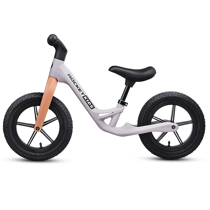 Беговел 12" Rocket, колеса надувные, рама нейлон, цвет серый