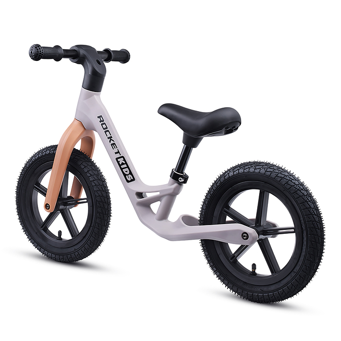 Беговел 12" Rocket, колеса надувные, рама нейлон, цвет серый