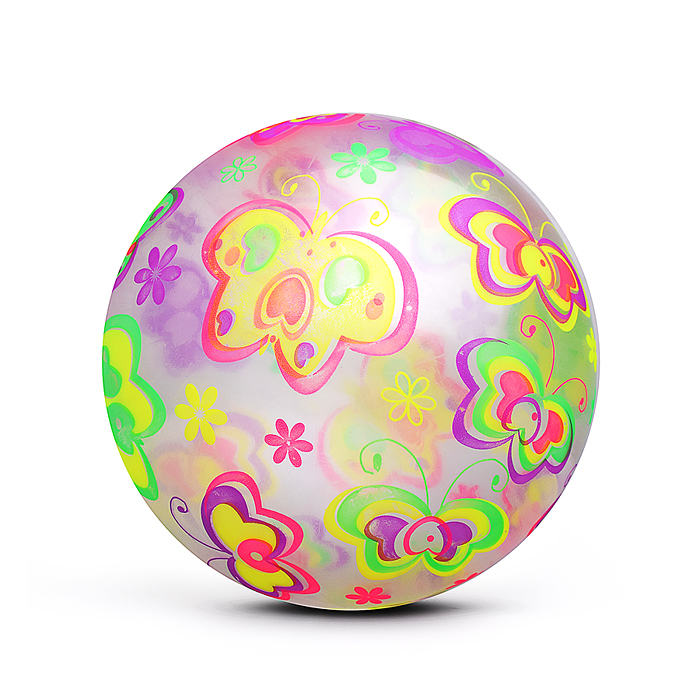 Мяч надувной детский PVC 00-8110 "Яркие бабочки" 22см 