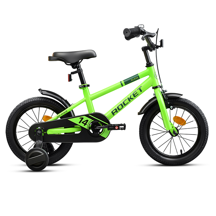 Велосипед 14" Rocket Gloss, цвет зеленый