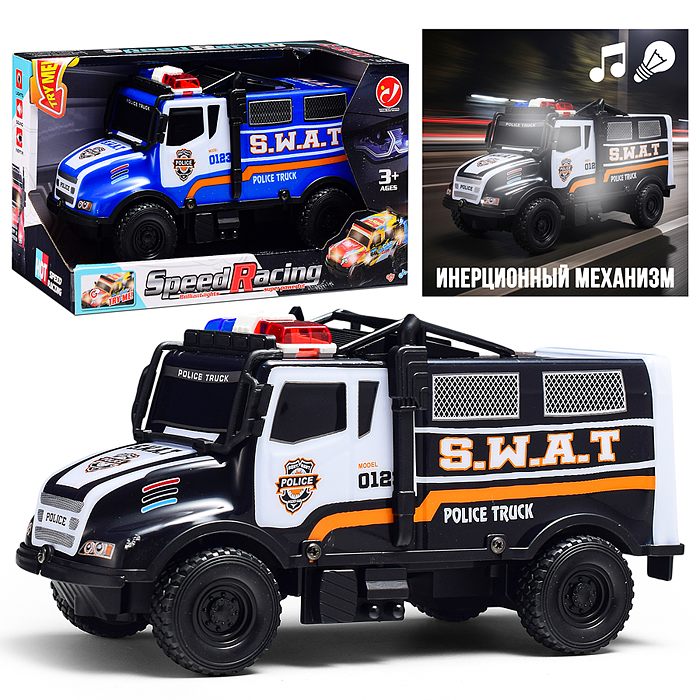 Машина YD085-4 "Перевозчик" 1:18, свет, звук, в коробке