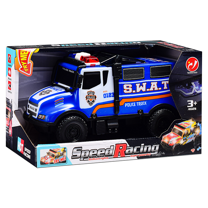 Машина YD085-4 "Перевозчик" 1:18, свет, звук, в коробке