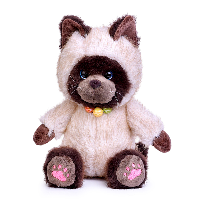 Мягкая игрушка M1686 "Кот с бусами" 30 см