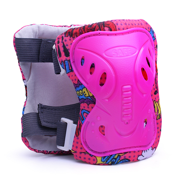 Комплект защиты для катания 00-3798 (цвет розовый)