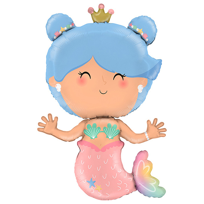 Шар (39''/99 см) Фигура, Принцесса Русалочка, 1 шт. в уп.