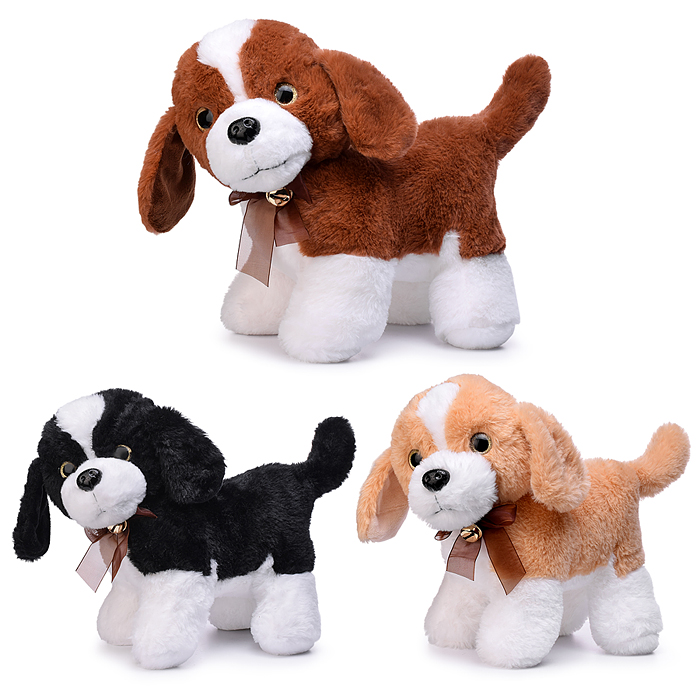 Мягкая игрушка M1674 "Собачка с пятнышком" 25 см