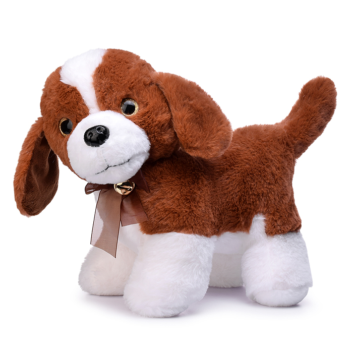 Мягкая игрушка M1674 "Собачка с пятнышком" 25 см