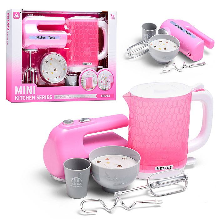 Бытовая техника HJ648 "Электрический чайник с миксером" в коробке