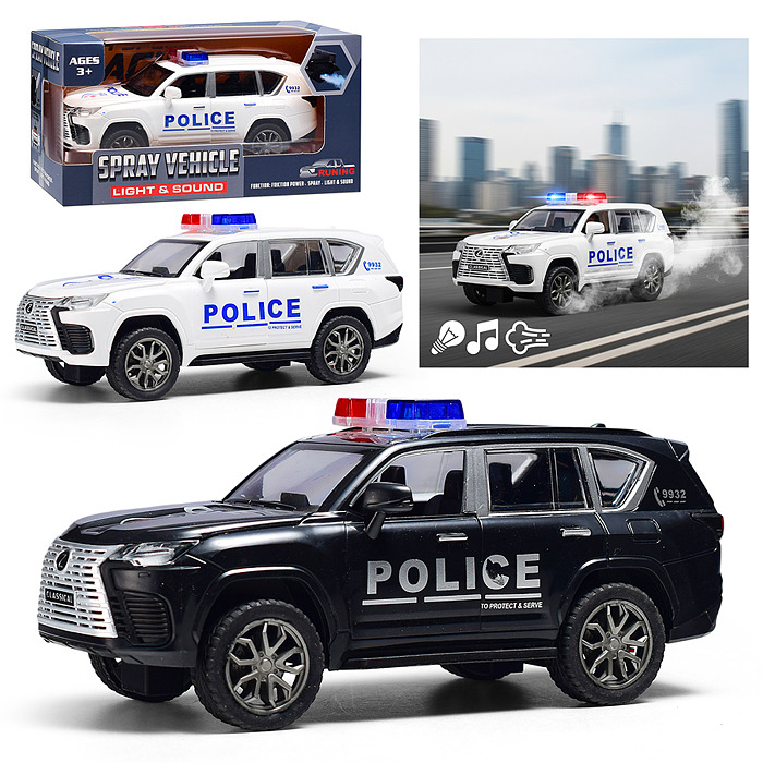 Машина YM-9932B "Полицейский джип" (свет, звук) в коробке