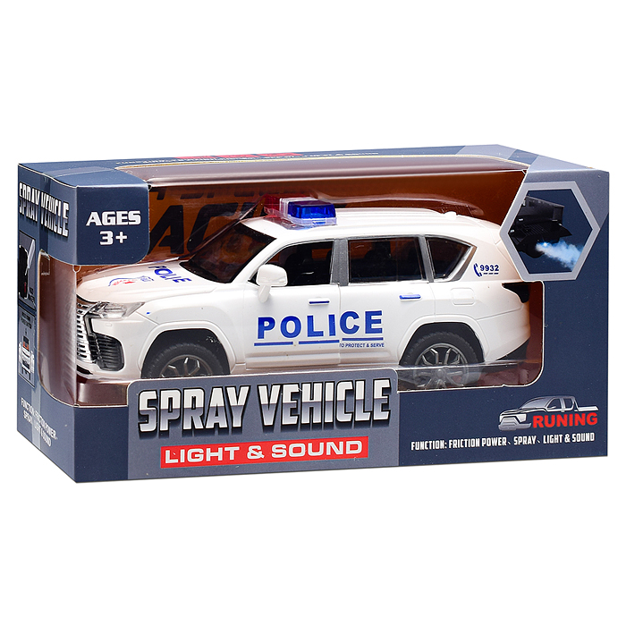 Машина YM-9932B "Полицейский джип" (свет, звук) в коробке