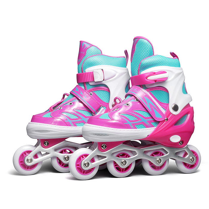 Ролики детские, размер L (цвет розовый)