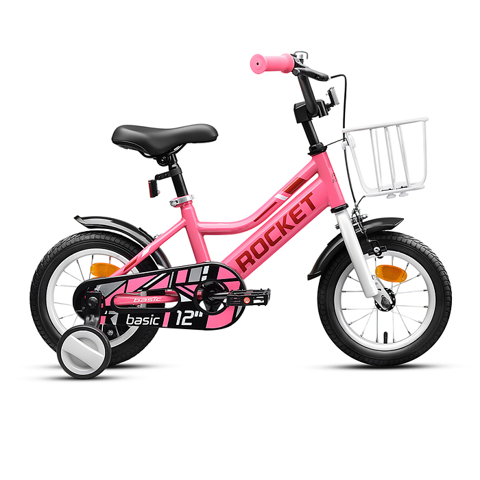 Велосипед 12" Rocket Basic, цвет розовый