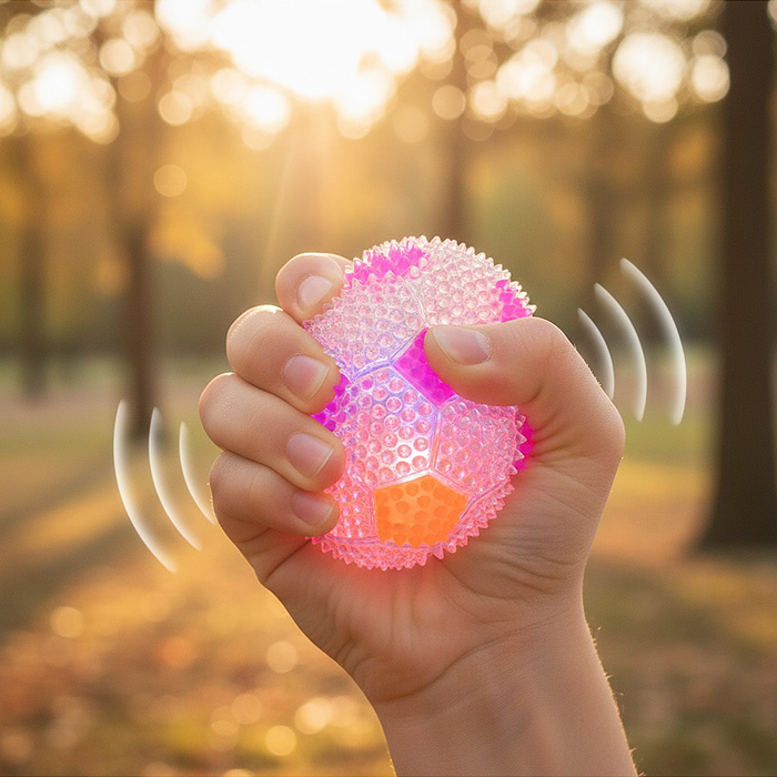 Игрушка-пищалка 00-8180 "Колючий мяч 2" (6,5 см) в коробке