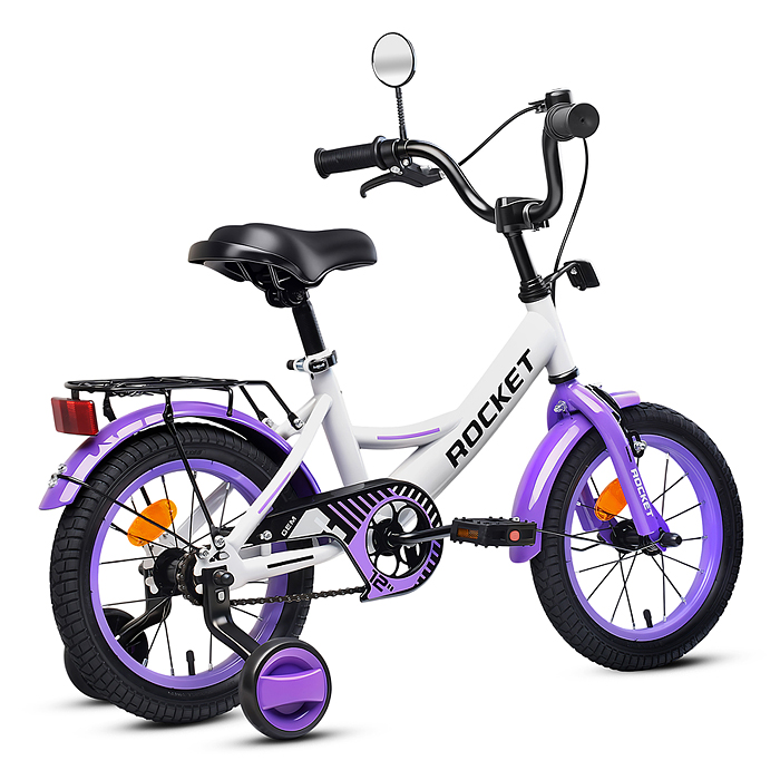 Велосипед 12" Rocket Gem, цвет белый/фиолетовый