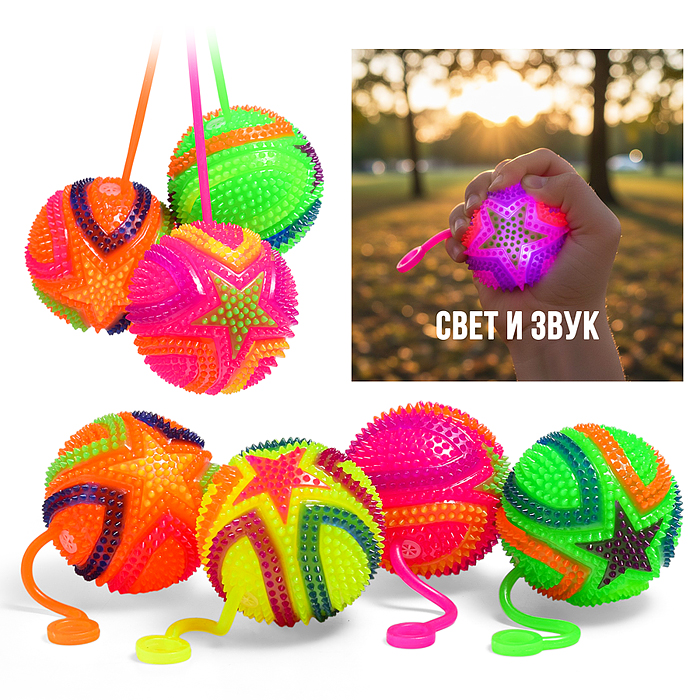 Игрушка-пищалка 00-8178 "Колючая звезда 2" (6,5 см) в коробке