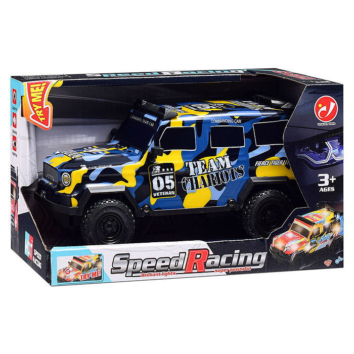 Машина YD085-6 "Яркая скорость" 1:18, свет, звук, в коробке