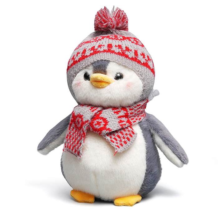 Мягкая игрушка M1672 "Пингвин в шапочке" 25 см