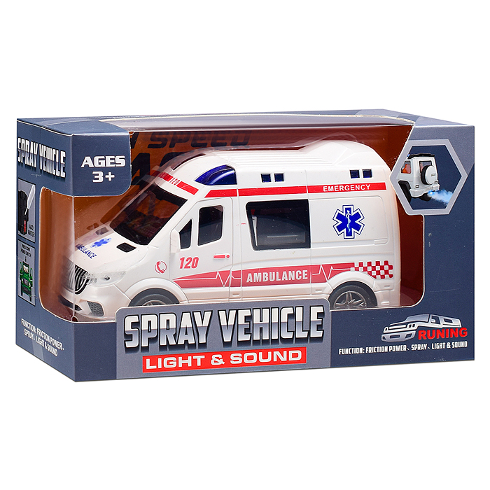 Машина YM-9930B "Медэкспресс" (свет, звук) в коробке