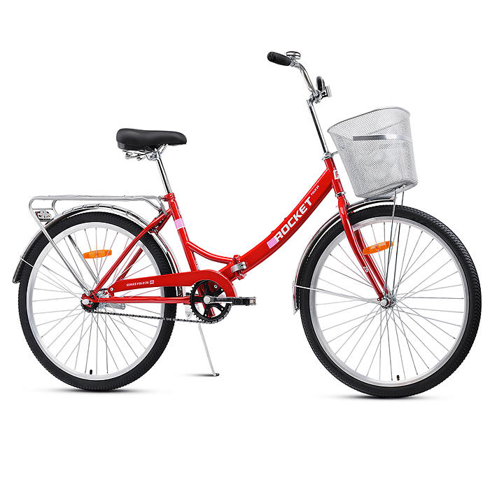 Велосипед 26" Rocket City Fold 26, цвет бордовый, размер 19"