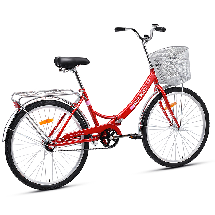 Велосипед 26" Rocket City Fold 26, цвет бордовый, размер 19"