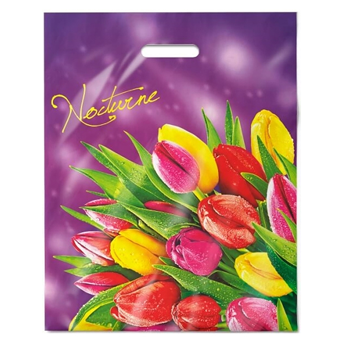 Пакет ПЭ с пробивной ручкой 40х50, 80мкм "Ноктюрн" ПВД 