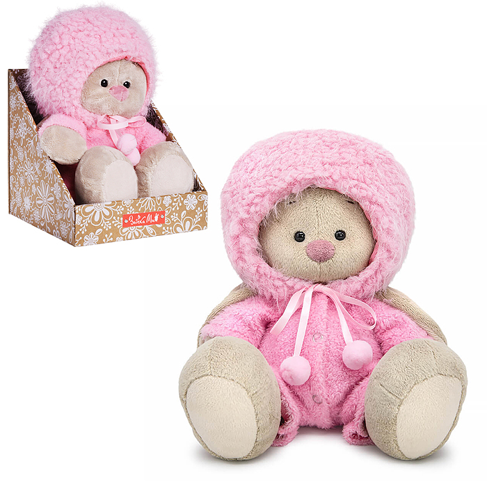 Зайка Ми в меховой шапке и комбинезоне (большой)