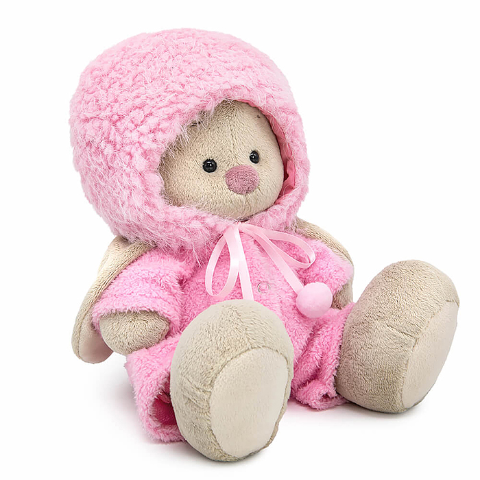 Зайка Ми в меховой шапке и комбинезоне (большой)