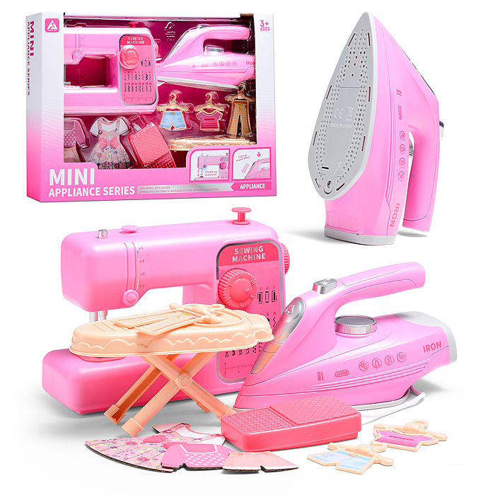 Бытовая техника HJ649 " Швейная машинка с гладильной доской и утюгом" в коробке