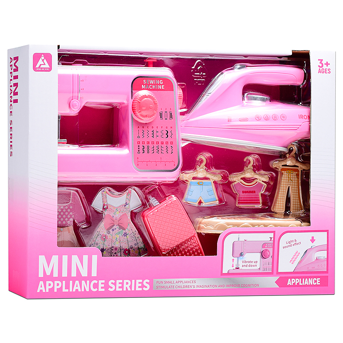 Бытовая техника HJ649 " Швейная машинка с гладильной доской и утюгом" в коробке