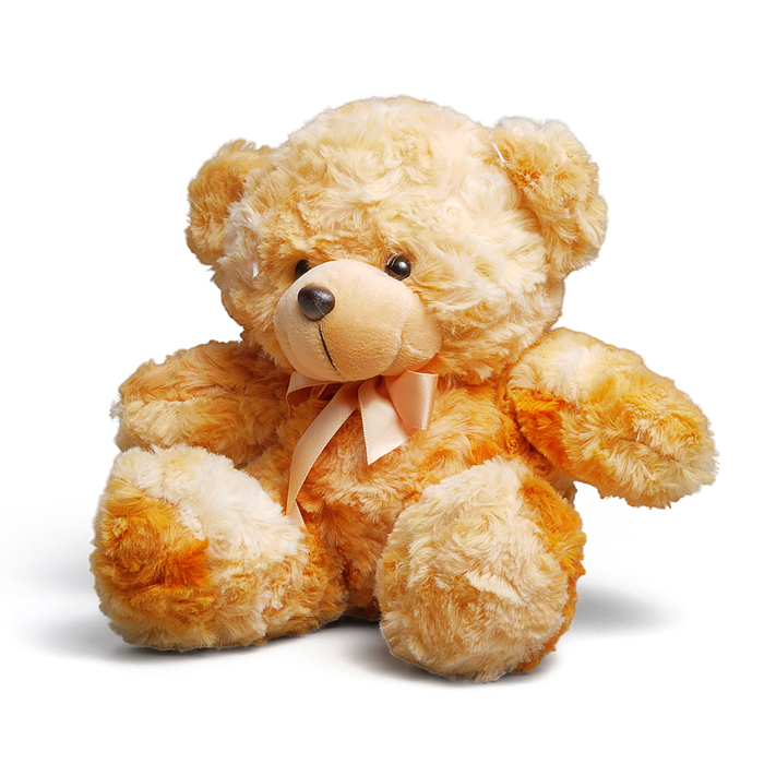 Мягкая игрушка M1679 "Медвежонок с бантиком" 18 см