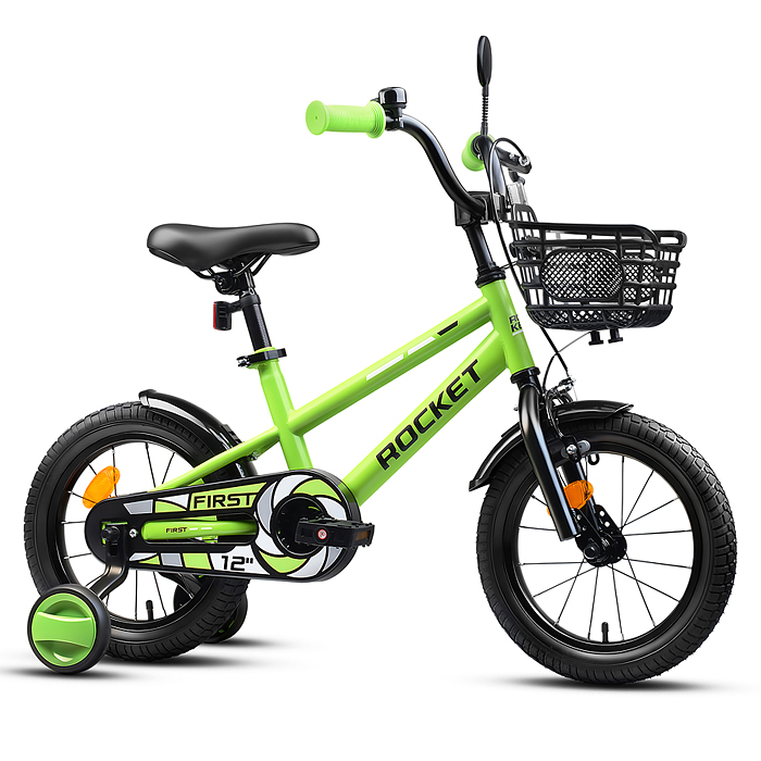 Велосипед 12" Rocket First, цвет зеленый 
