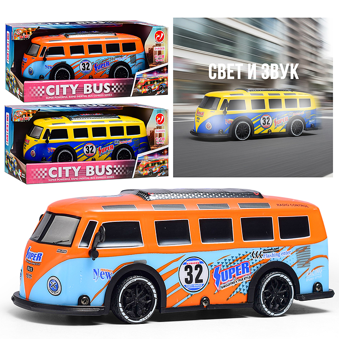 Машина YD084-1 "Мини-автобус" 1:18, свет, звук, в коробке