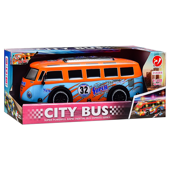 Машина YD084-1 "Мини-автобус" 1:18, свет, звук, в коробке