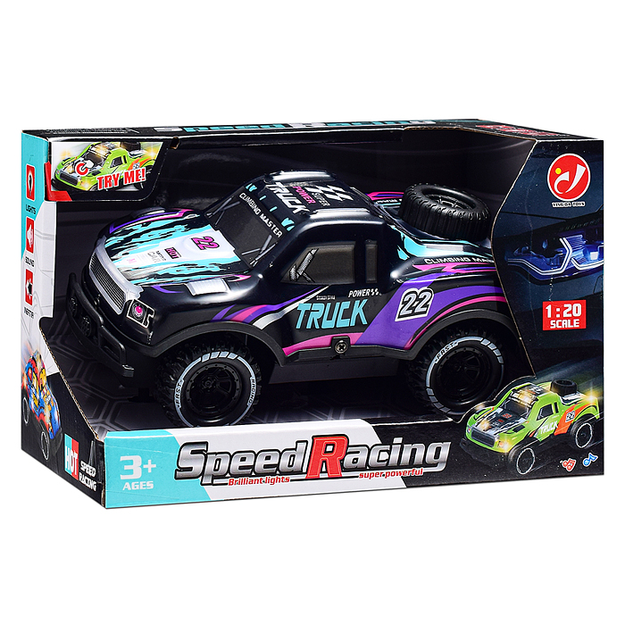 Машина YD080-4 "Яркий вседорожник 2" 1:20, свет, звук, в коробке