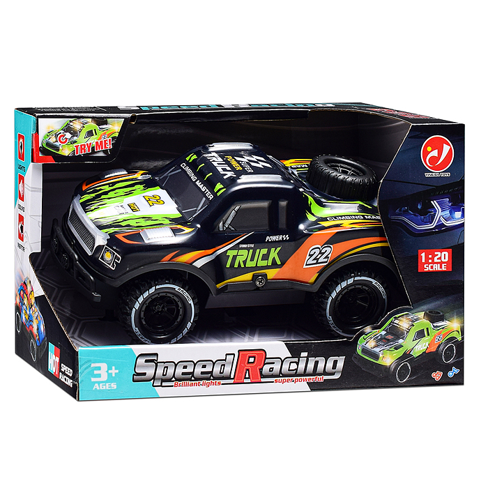 Машина YD080-4 "Яркий вседорожник 2" 1:20, свет, звук, в коробке