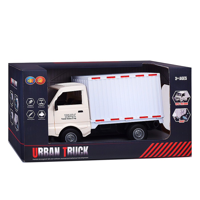 Машина 323-8A "Фургон" 1:16,  свет, звук, в коробке