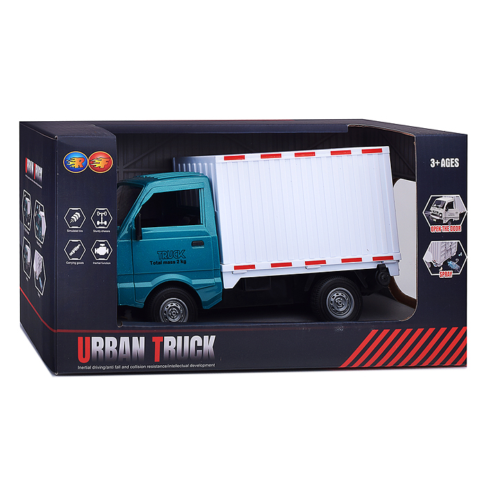 Машина 323-8A "Фургон" 1:16,  свет, звук, в коробке