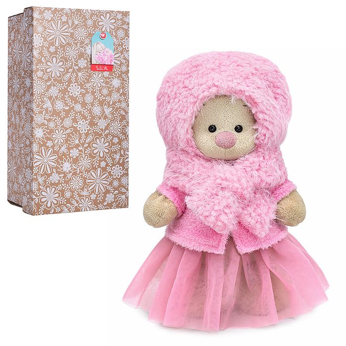 Зайка Ми в меховой шапке и курточке (большой)