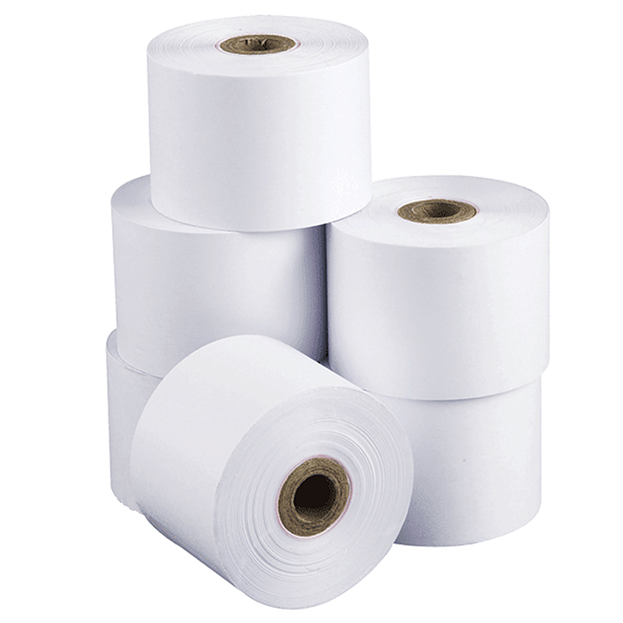 Чековая лента термочувствительная 48 г/м², 57ммx30мx12мм (29 м) термослой наружу
