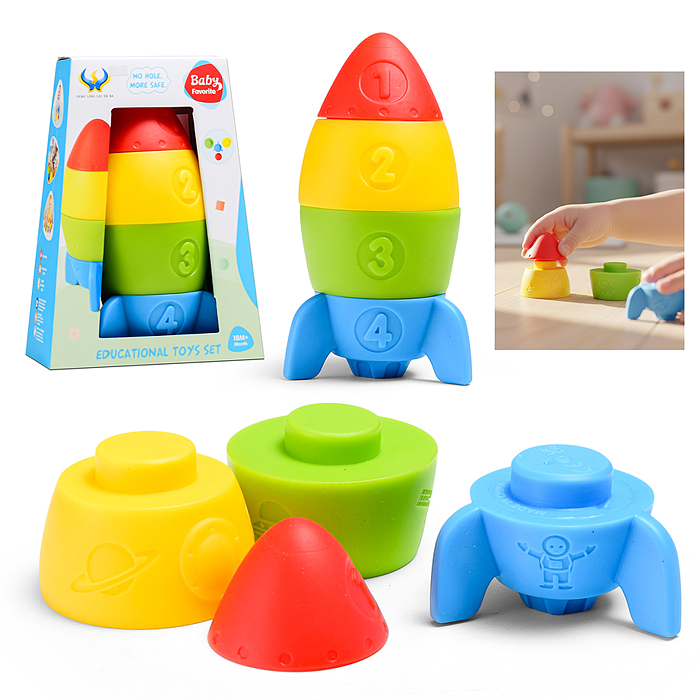 Пирамидка 628-190 "Яркая ракета" в коробке