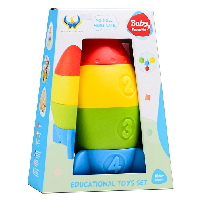 Пирамидка 628-190 "Яркая ракета" в коробке