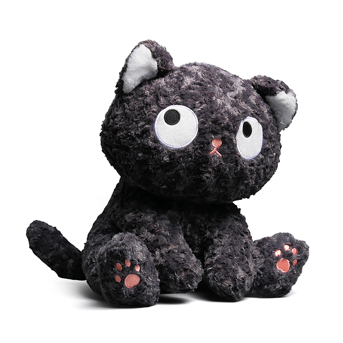 Мягкая игрушка M1712 "Кот Черныш" 45 см, с пледом (1,1х1,6м)