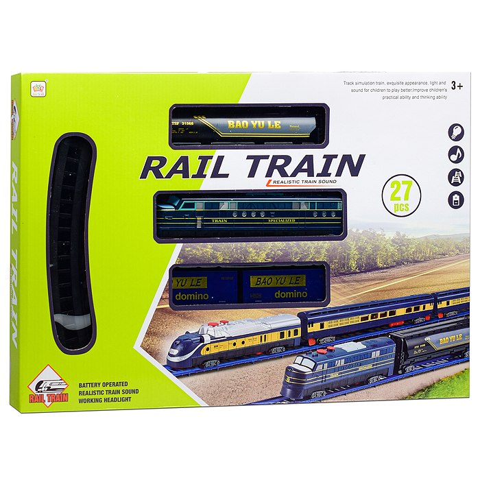 Железная дорога 6018ABC "Великий тракт" (свет, звук) в коробке 