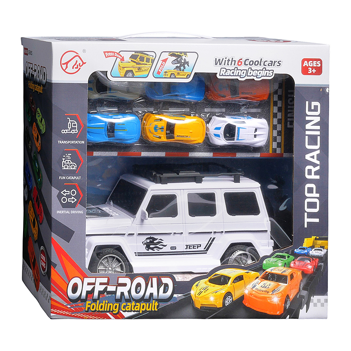 Набор машин 400-1 "Весёлый автопарк" в коробке 