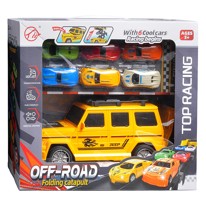 Набор машин 400-1 "Весёлый автопарк" в коробке 