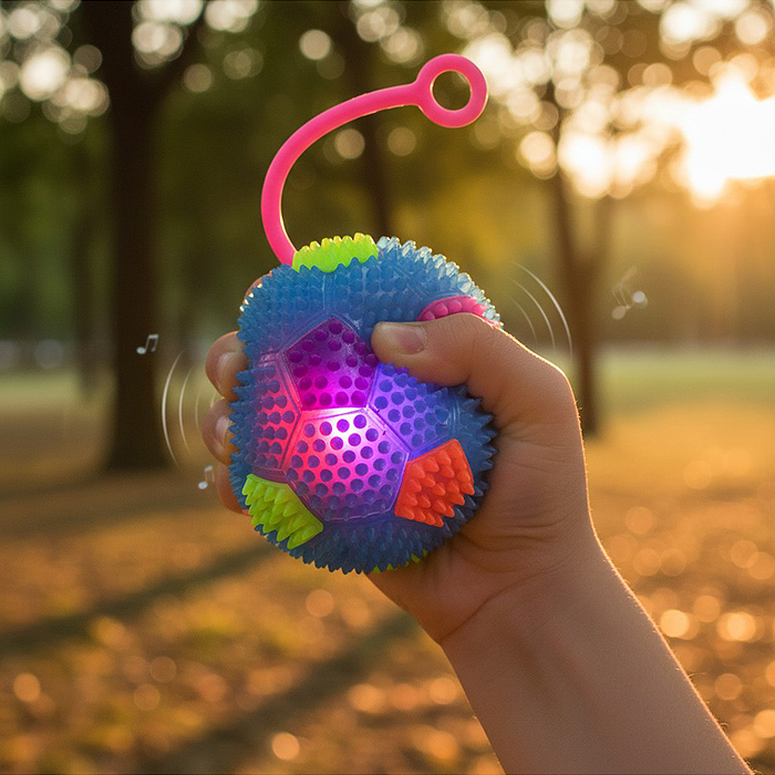 Игрушка-пищалка 00-8176 "Колючий мяч" (7,5 см) в коробке