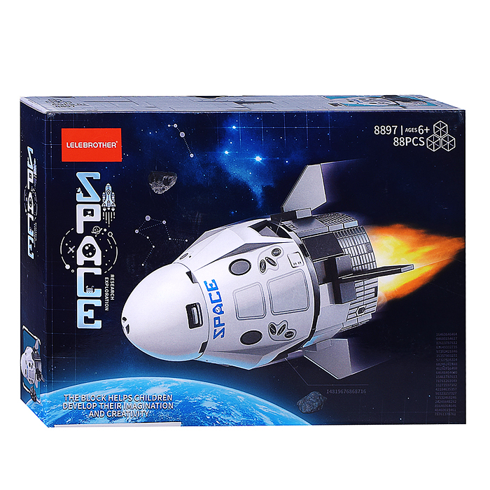 Конструктор 8897 "Ракета" (88 дет.) в коробке
