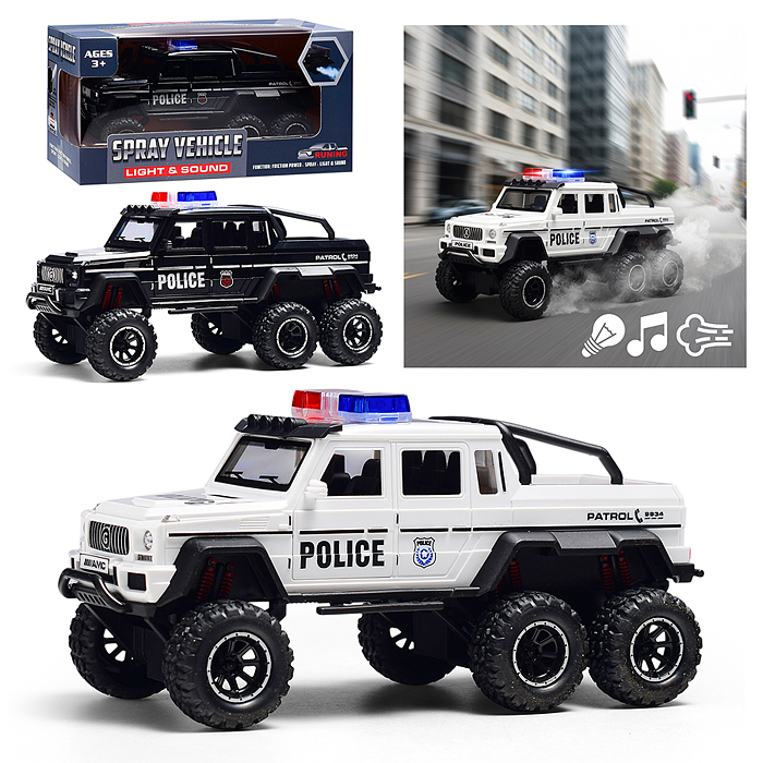 Машина YM-9934B "Полицейский внедорожник" (свет, звук) в коробке